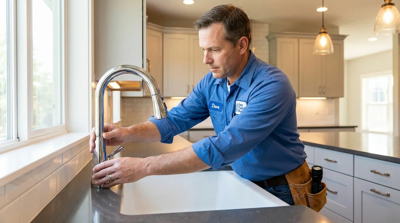 Kitchen faucet installation by Johns Plumbing LLC in Hooper Bay